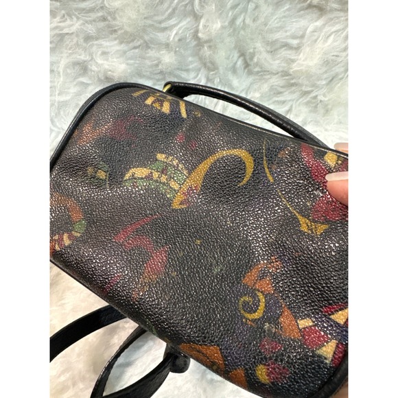 Piero Guidi Magic Circus Black Coated Canvas Crossbody Bag Made in Italy Angel - Picture 4 of 9